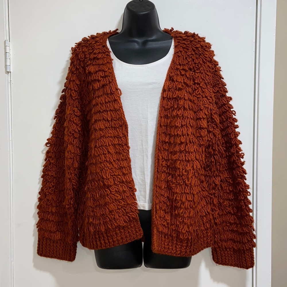 Universal Thread Looped Fuzzy Sweater | Orange | M